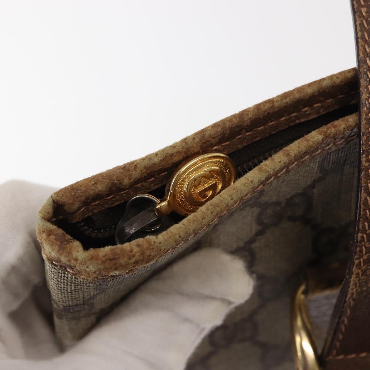 GUCCI GG Supreme Tote Bag PVC Beige Gold 002 39 6130 9411 Auth 148410