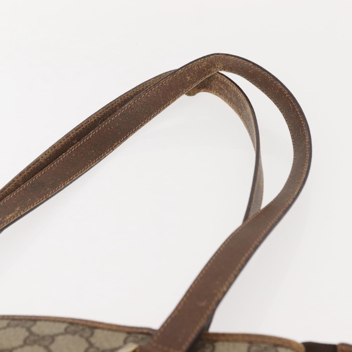 GUCCI GG Supreme Tote Bag PVC Beige Gold 002 39 6130 9411 Auth 148410