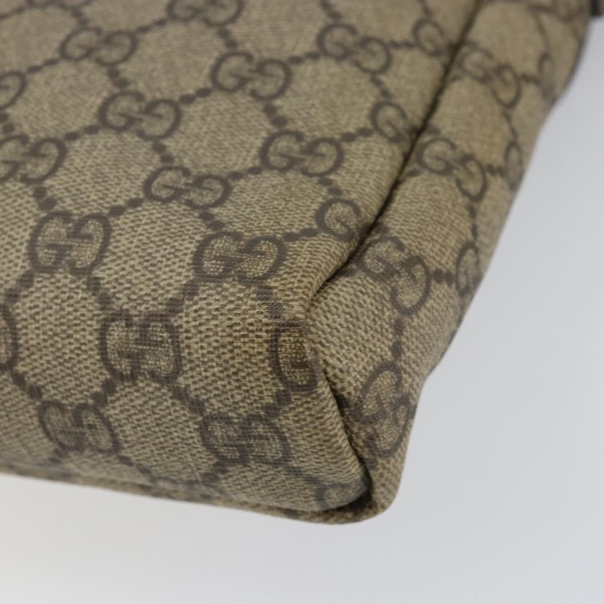 GUCCI GG Supreme Shoulder Bag PVC Beige Gold 223666 Auth 148414