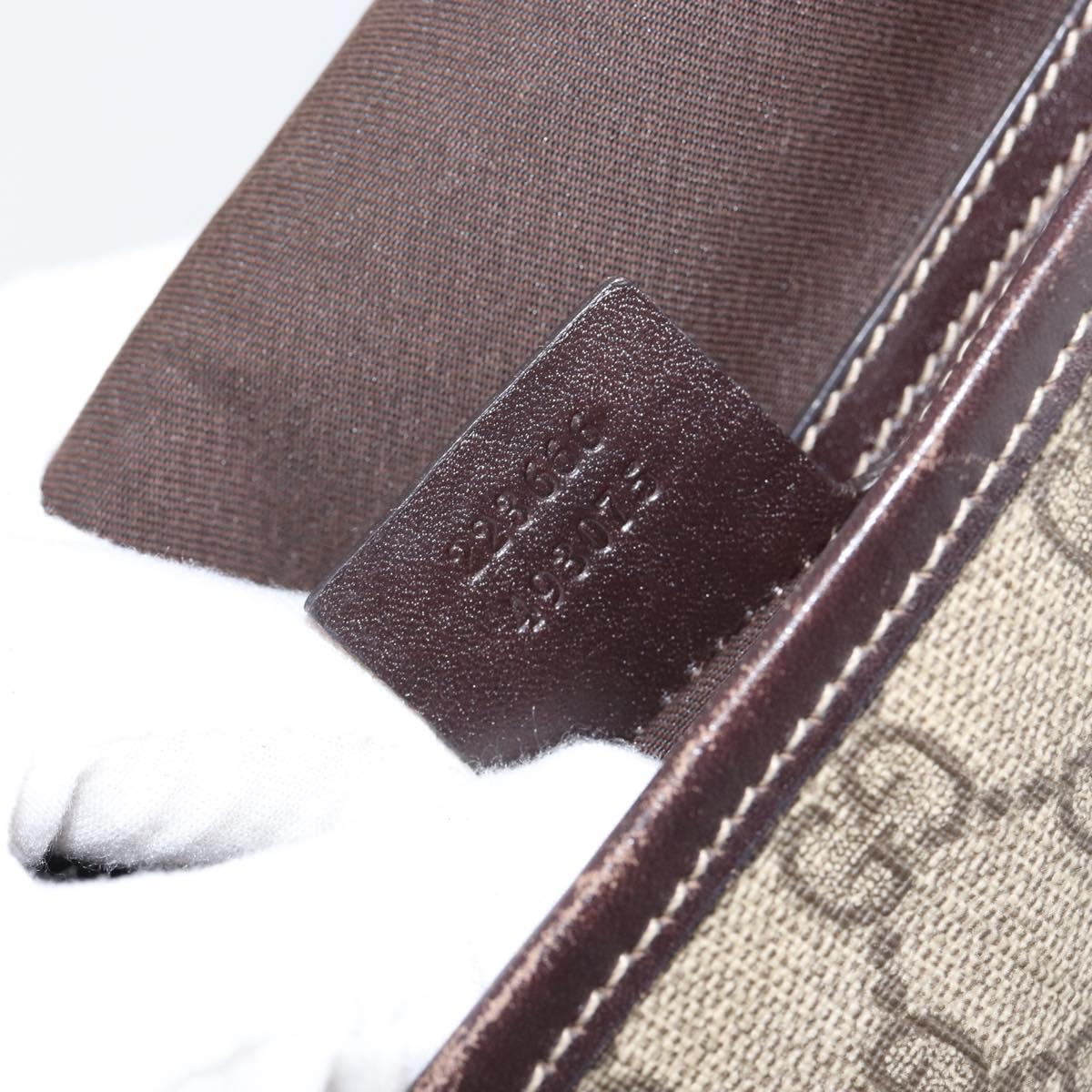 GUCCI GG Supreme Shoulder Bag PVC Beige Gold 223666 Auth 148414