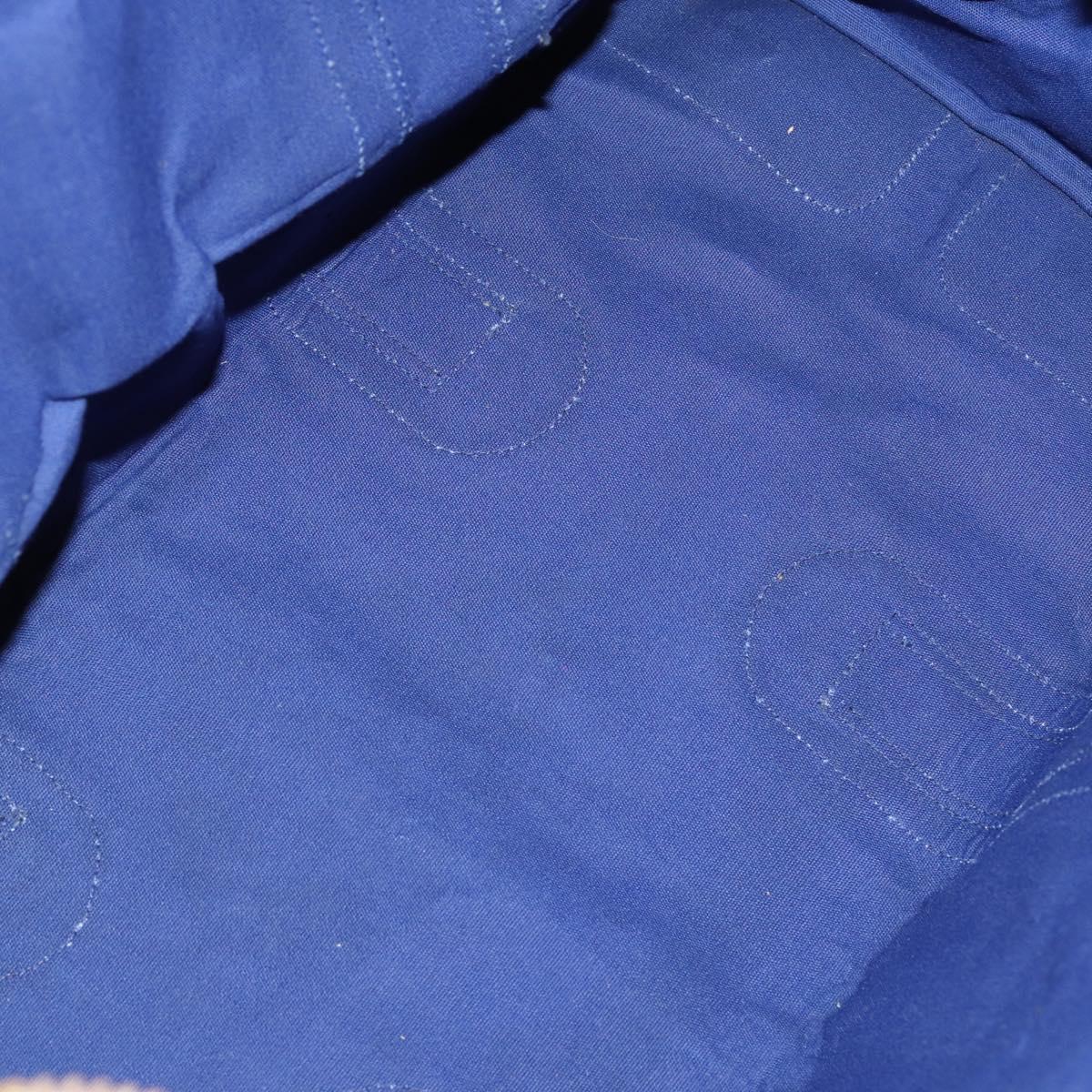 GUCCI GG Canvas Sherry Line Hand Bag Navy Gold Red Auth 148418