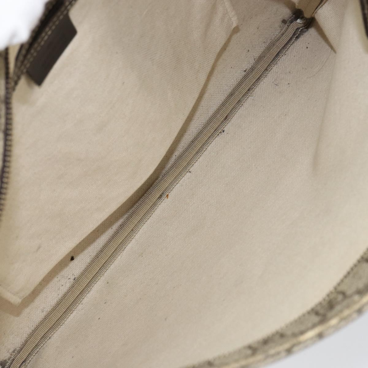 GUCCI GG Supreme Shoulder Bag PVC Beige Gold 201446 Auth 148419