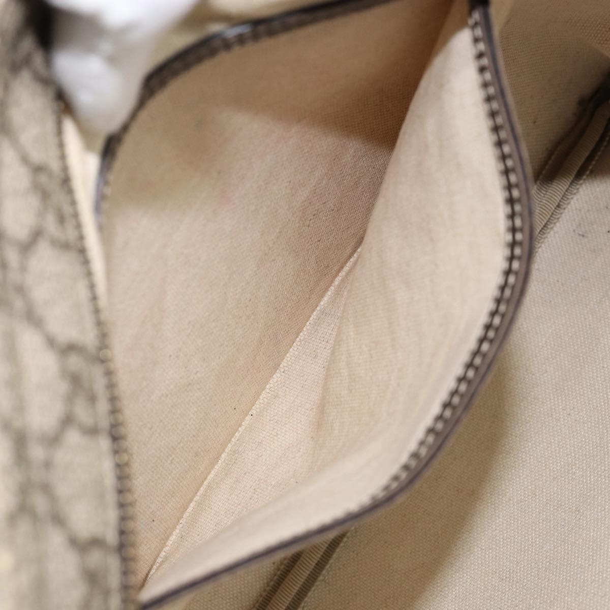 GUCCI GG Supreme Shoulder Bag PVC Beige Gold 201446 Auth 148419