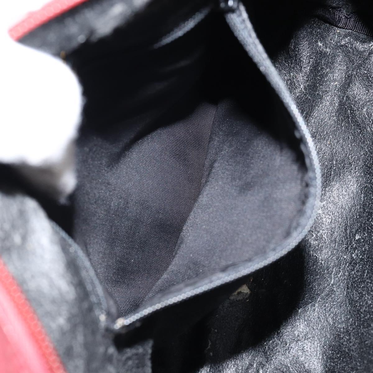 LOEWE Anagram Shoulder Bag Leather Bordeaux Auth 148431