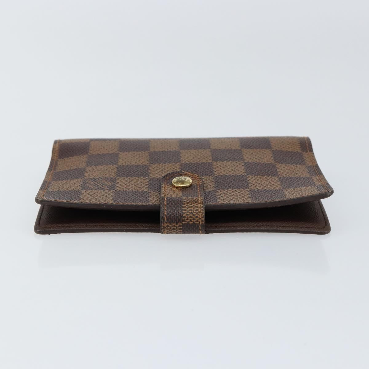 LOUIS VUITTON Damier Ebene Agenda PM Day Planner Cover R20700 LV Auth 148433