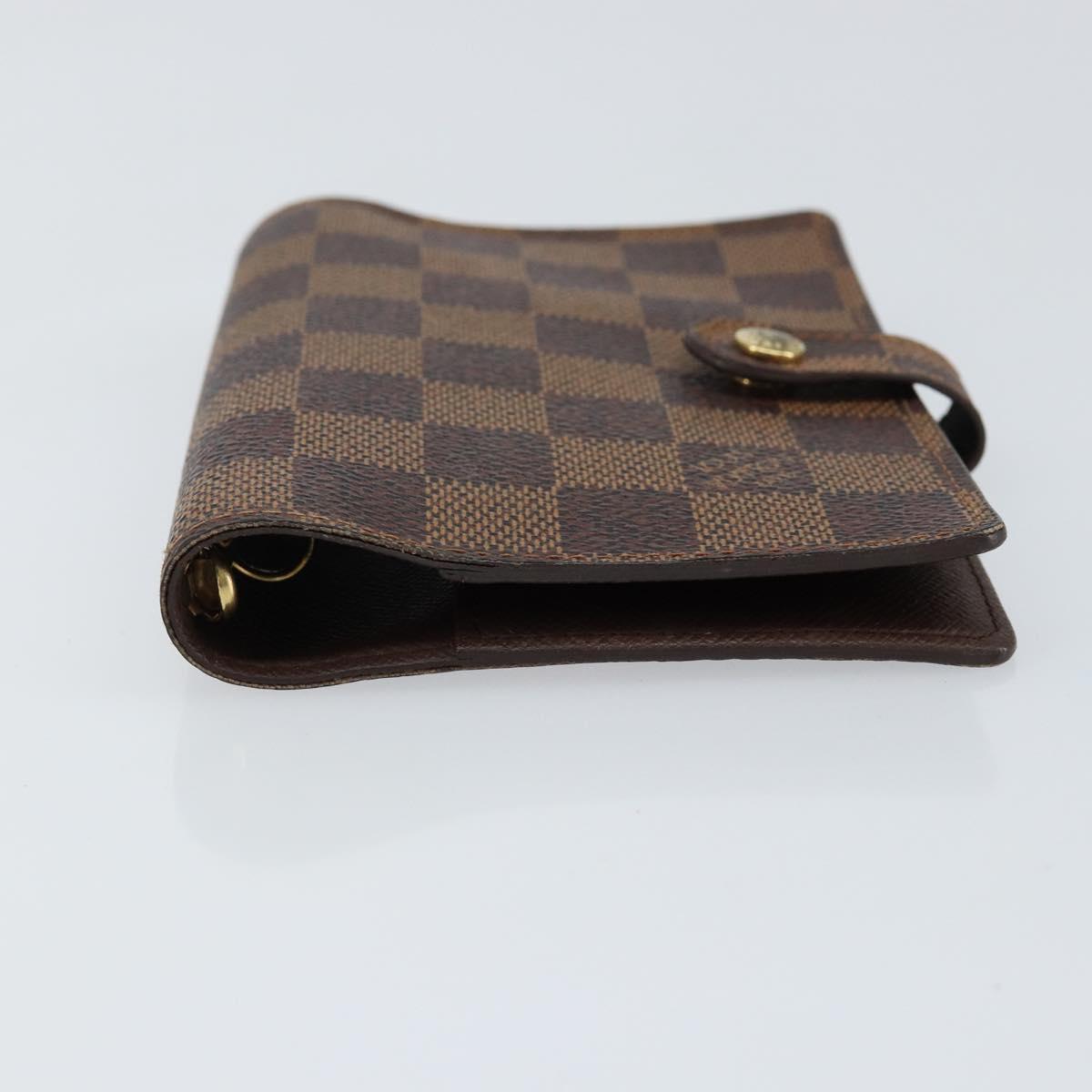LOUIS VUITTON Damier Ebene Agenda PM Day Planner Cover R20700 LV Auth 148433A