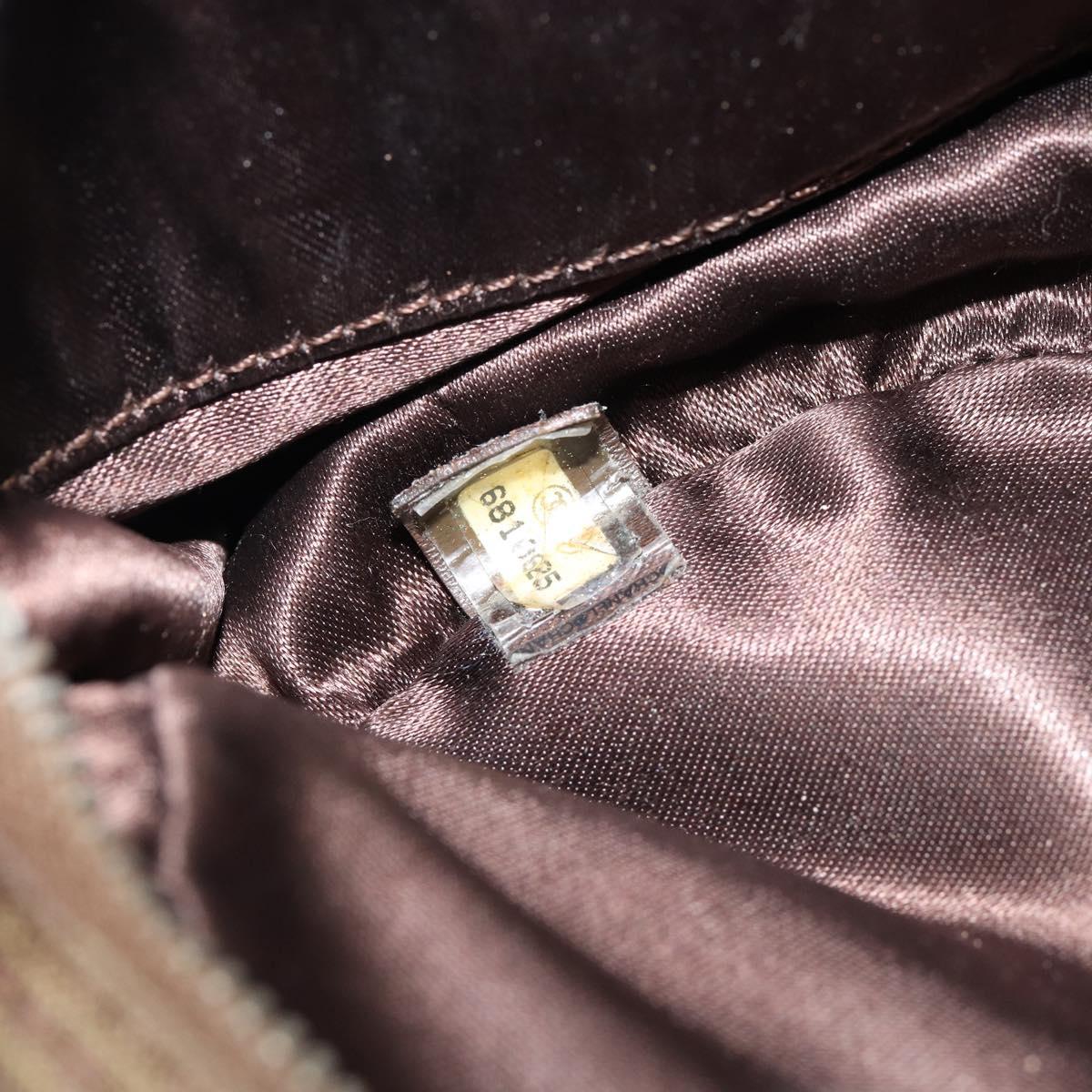 CHANEL New Travel line Pouch Nylon Beige CC Auth 148436