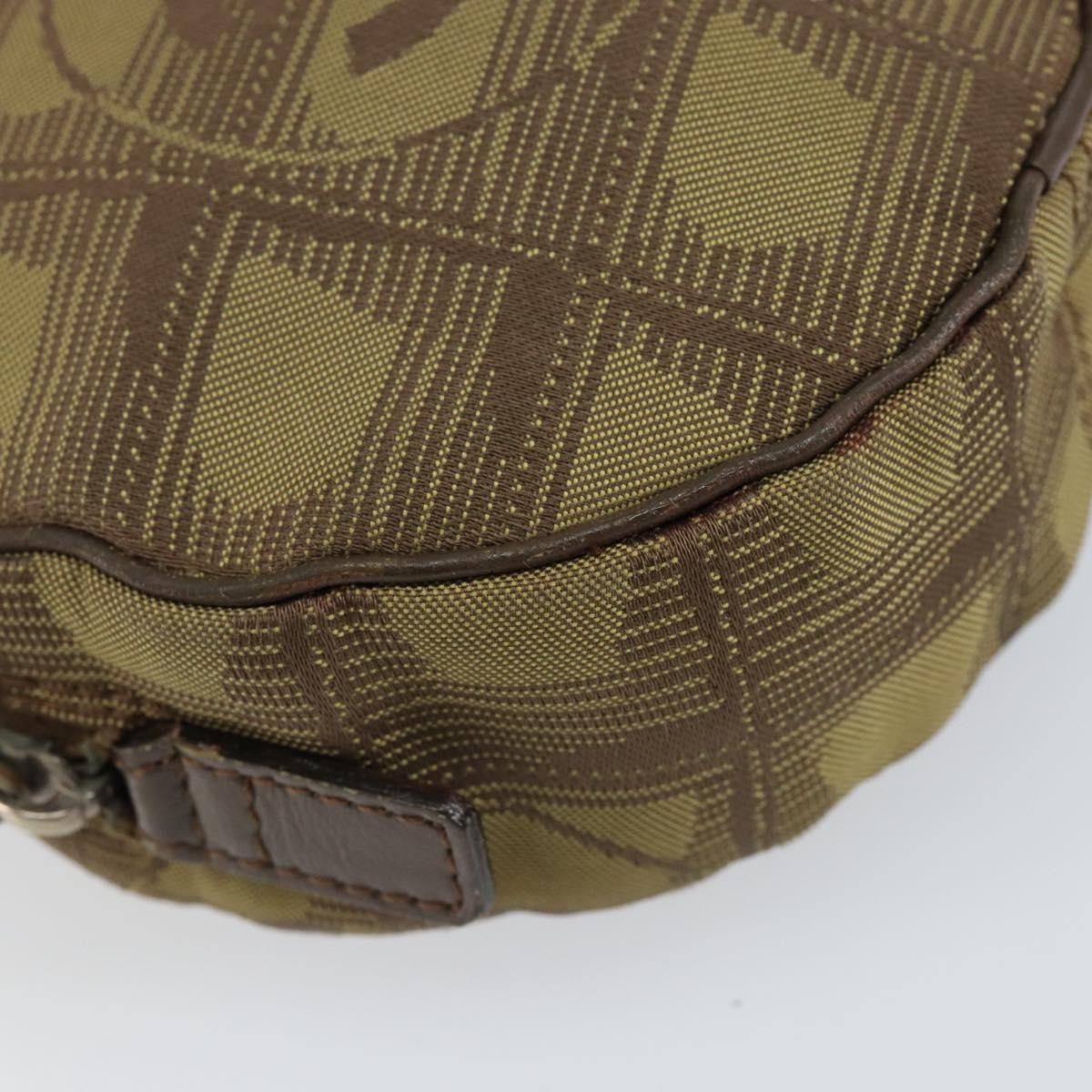 CHANEL New Travel line Pouch Nylon Beige CC Auth 148436