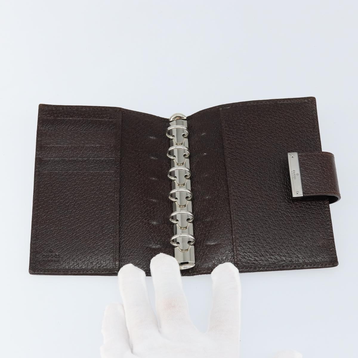 GUCCI GG Canvas Day Planner Cover Beige Silver 115240 Auth 148437