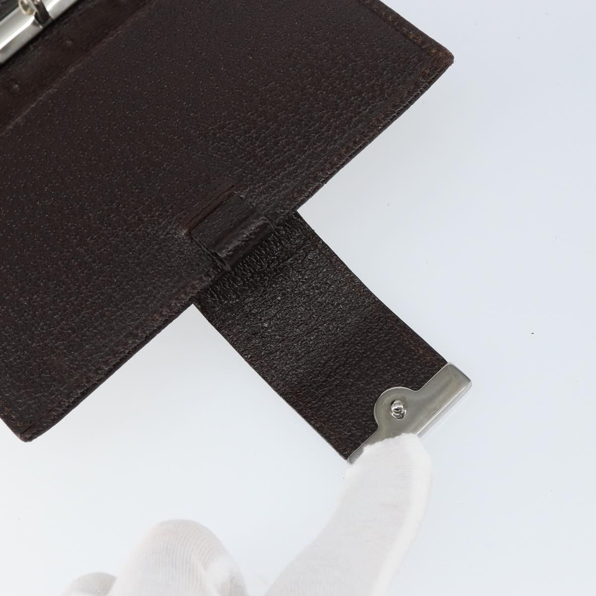 GUCCI GG Canvas Day Planner Cover Beige Silver 115240 Auth 148437