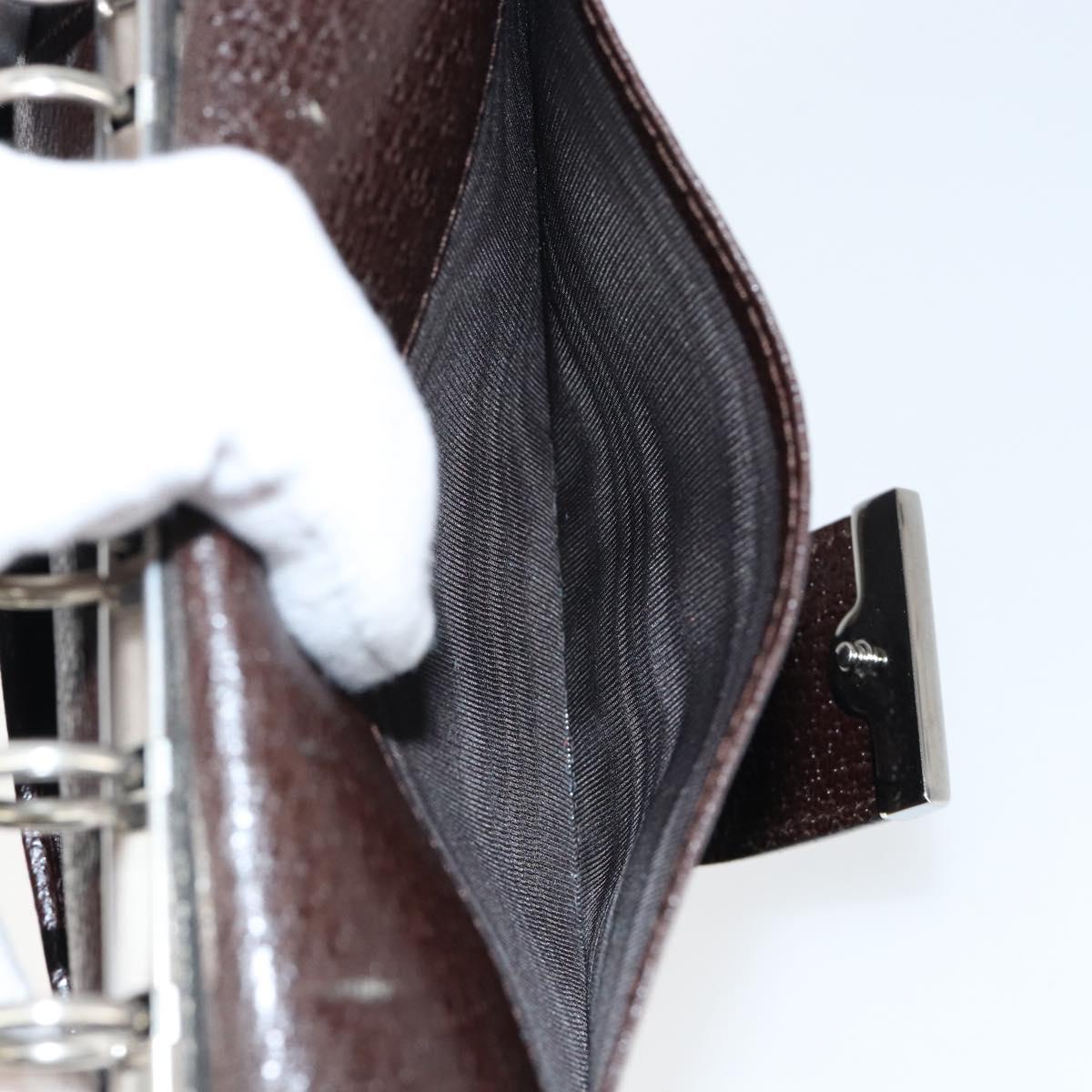 GUCCI GG Canvas Day Planner Cover Beige Silver 115240 Auth 148437