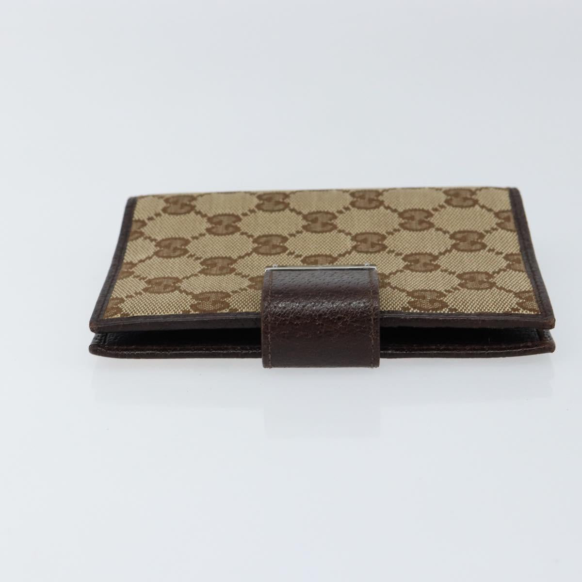GUCCI GG Canvas Day Planner Cover Beige Silver 115240 Auth 148437