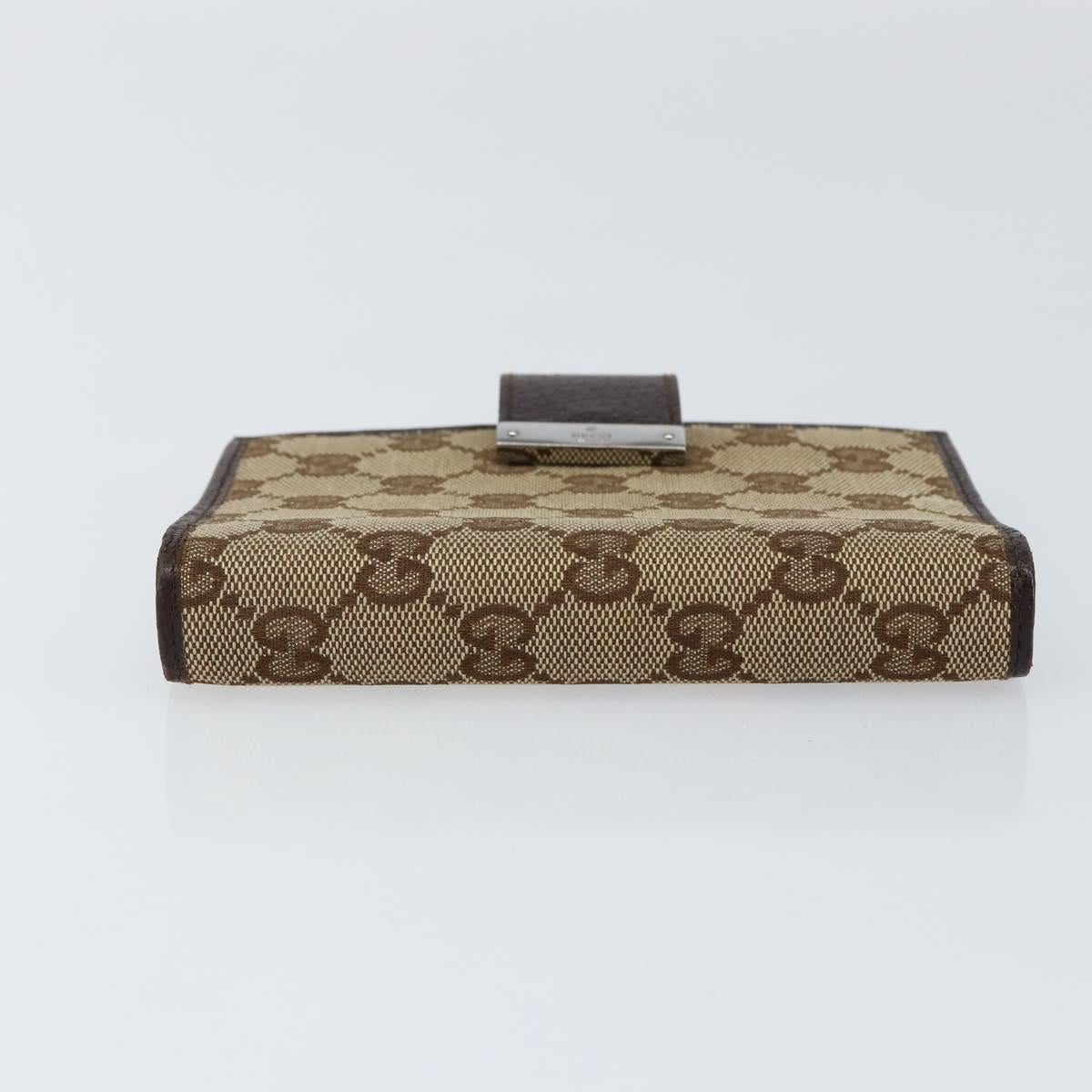 GUCCI GG Canvas Day Planner Cover Beige Silver 115240 Auth 148437