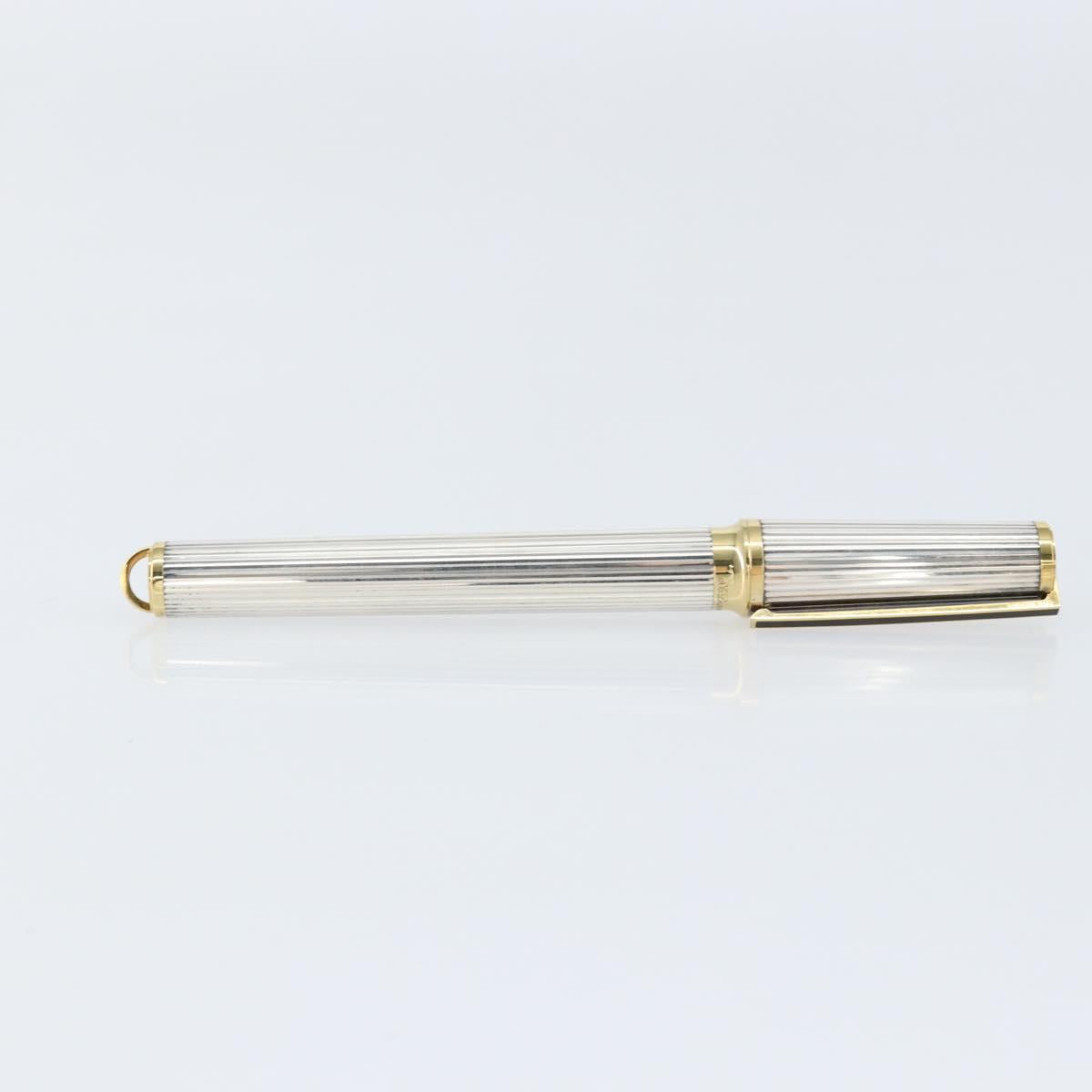 S.T. DUPONT Fountain Pen metal Silver tone Auth 148443