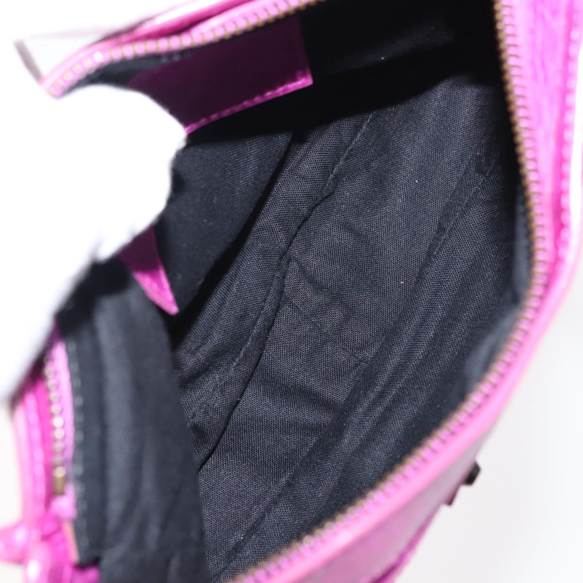 BALENCIAGA Classic Pouch Leather Purple 110481 Auth 148453