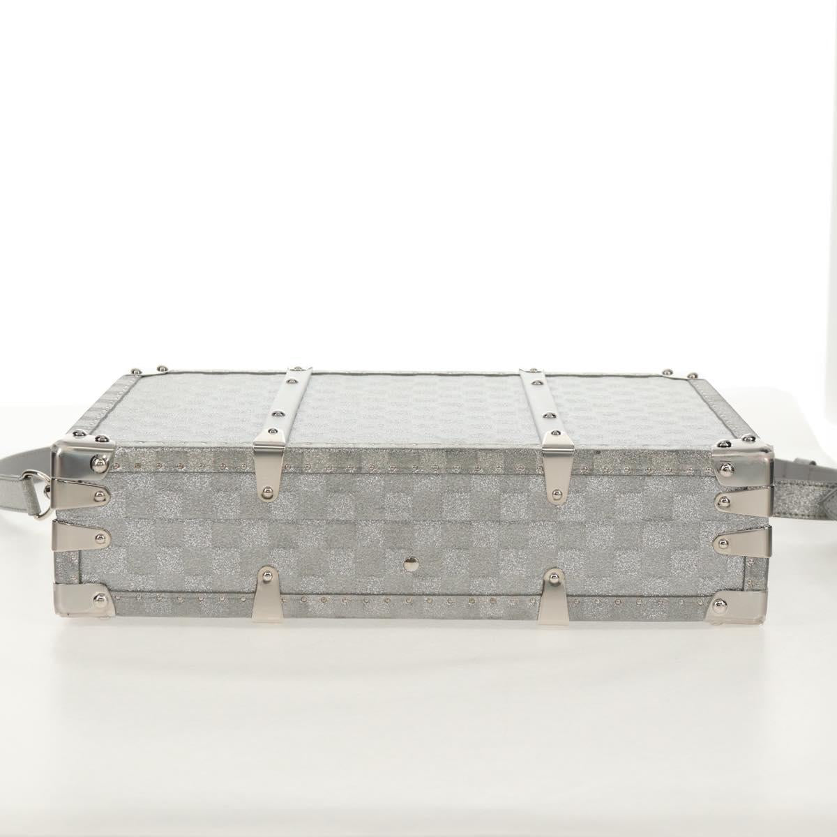 LOUIS VUITTON Damier Glitter Hard Trunk Trunk Silver M20478 LV Auth 148458SM