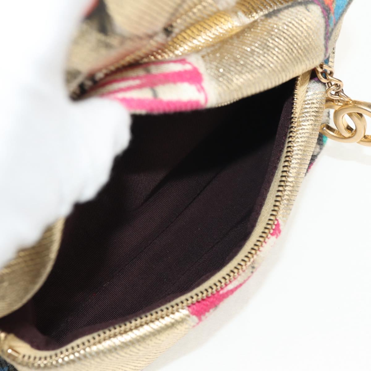 CHANEL Graffiti Backpack Canvas Gold CC Auth 148460SAM