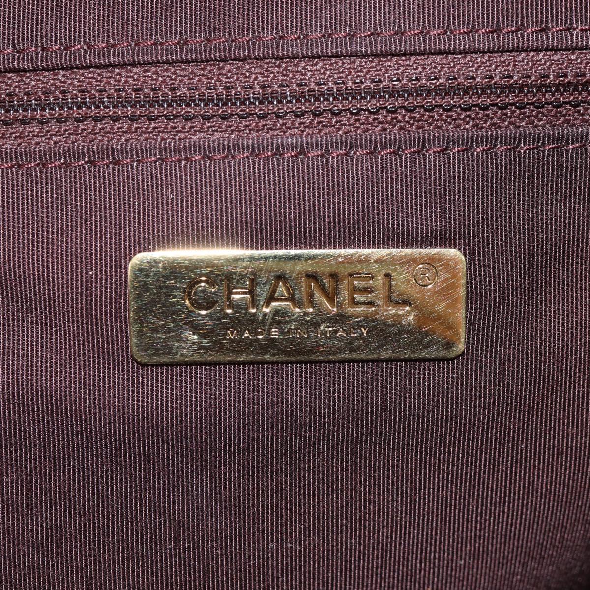CHANEL Graffiti Backpack Canvas Gold CC Auth 148460SAM