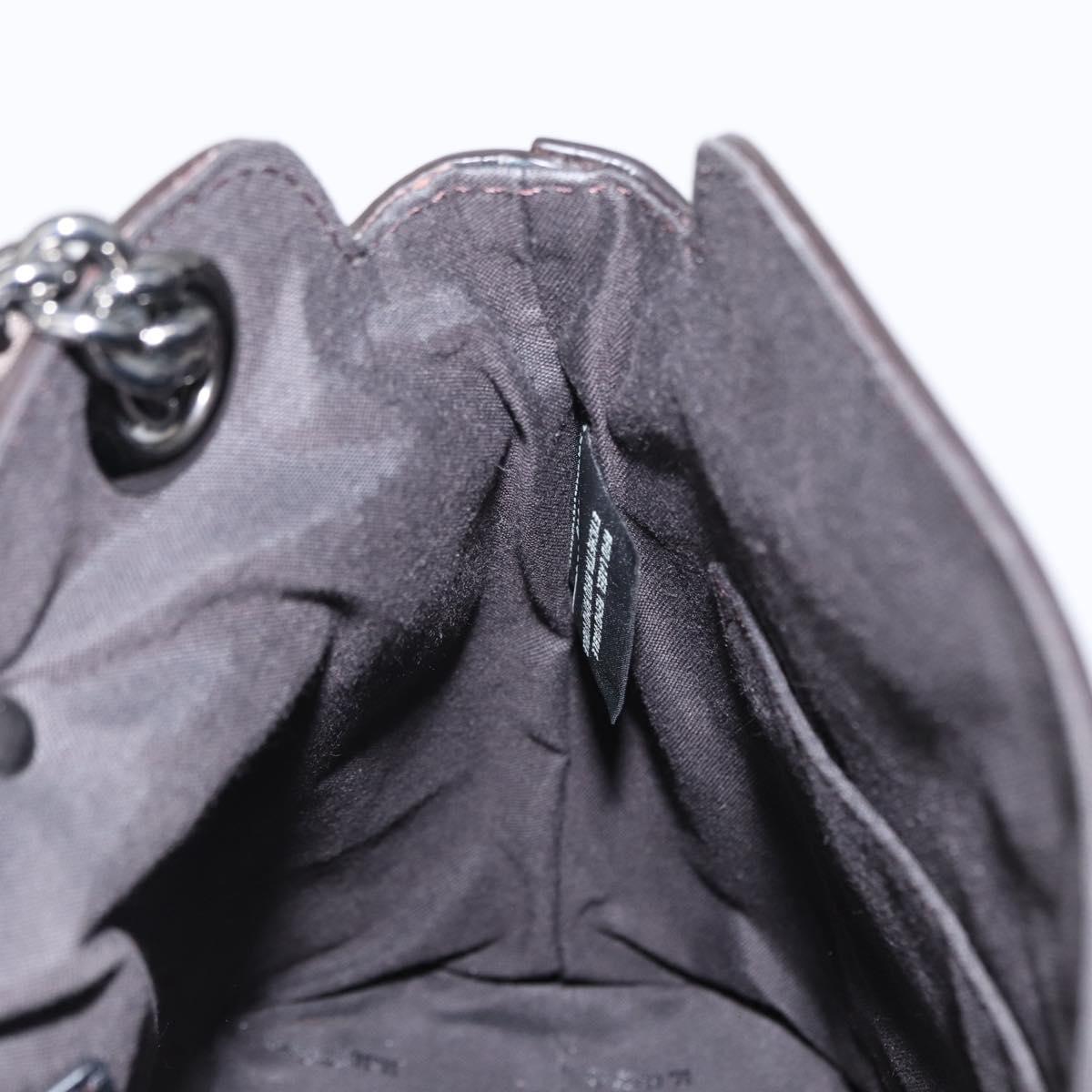 FENDI Back To School Backpack Leather 2way Bordeaux Silver Auth 148468