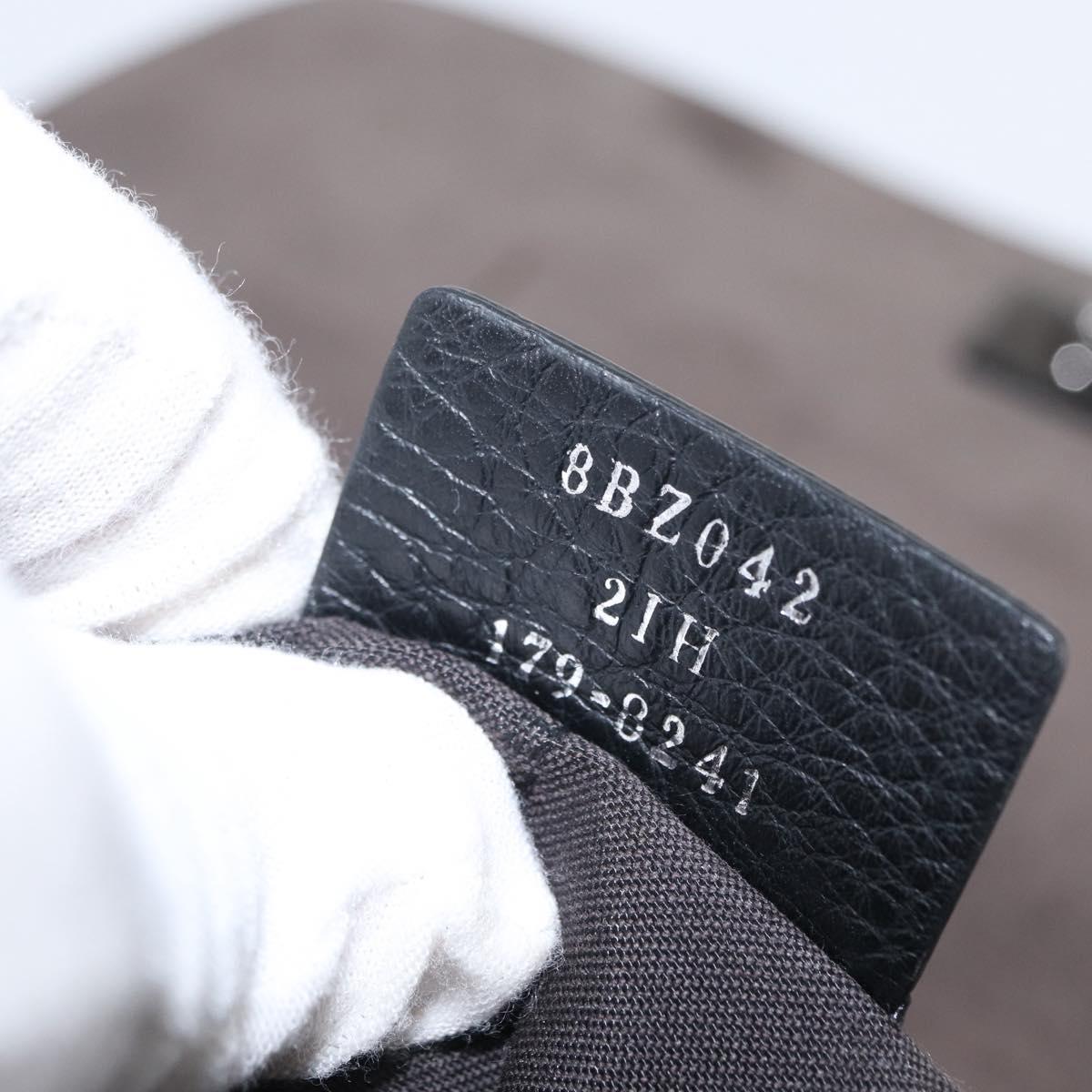 FENDI Back To School Backpack Leather 2way Bordeaux Silver Auth 148468