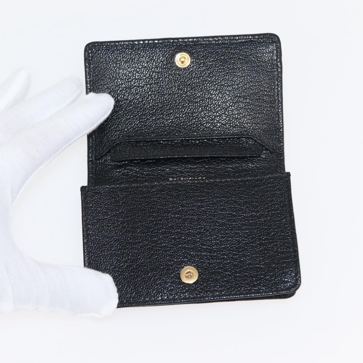 BALENCIAGA Card Case Leather Black 477512 Auth 148472