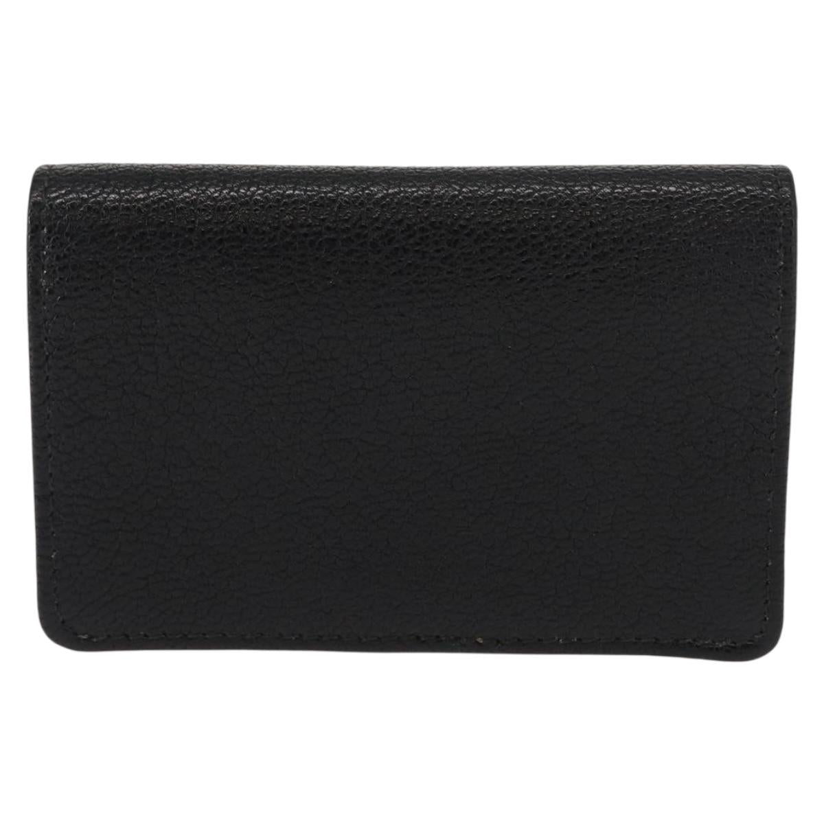 BALENCIAGA Card Case Leather Black 477512 Auth 148472