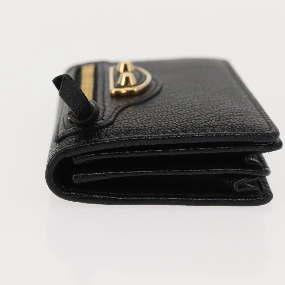 BALENCIAGA Card Case Leather Black 477512 Auth 148472