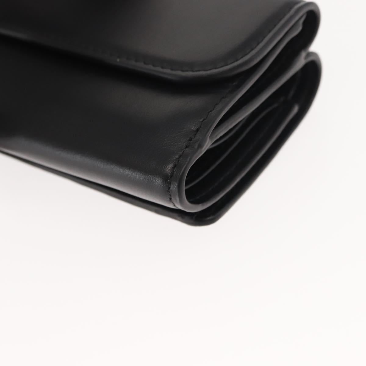 Chloe Sense Wallet Leather Black Auth 148476