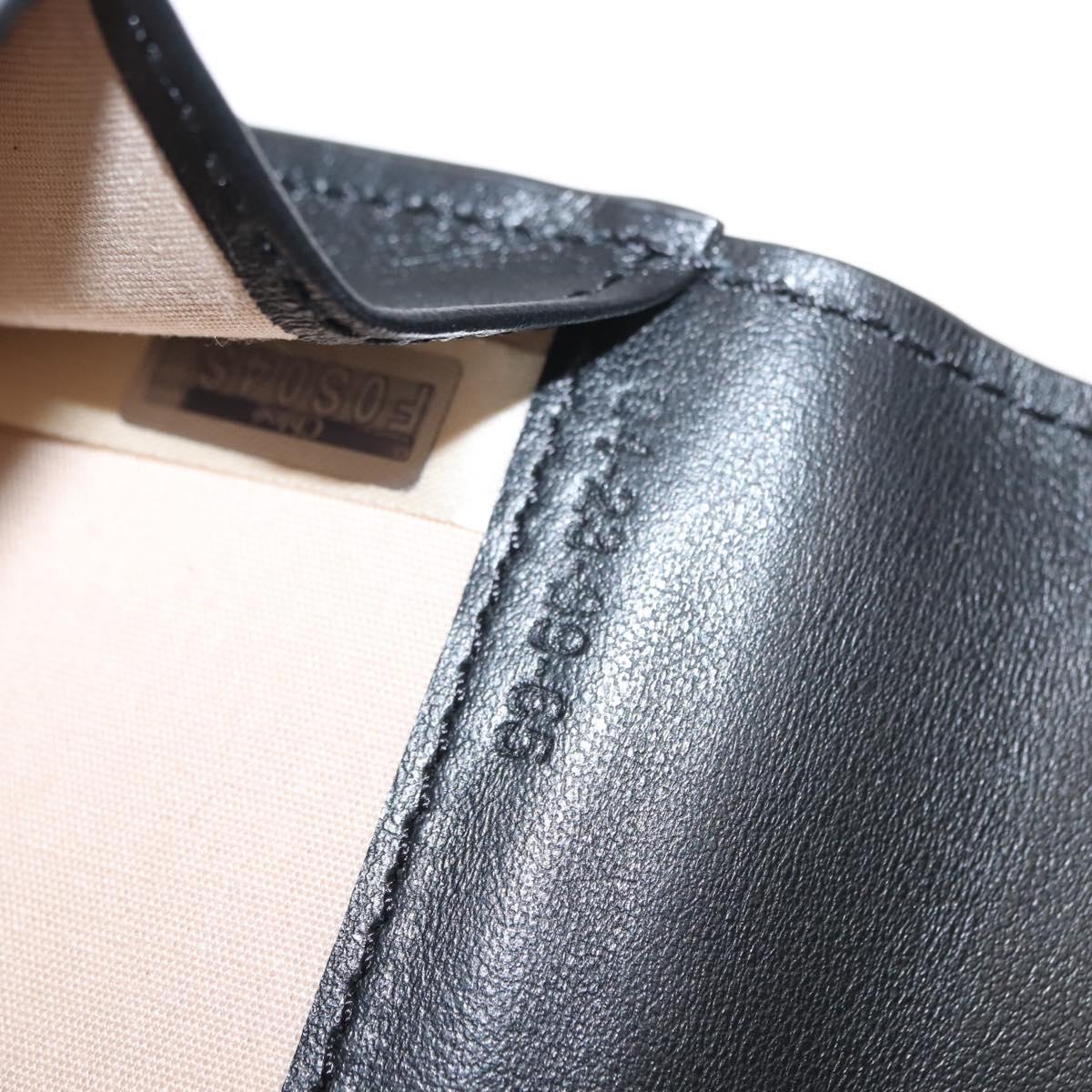 Chloe Sense Wallet Leather Black Auth 148476