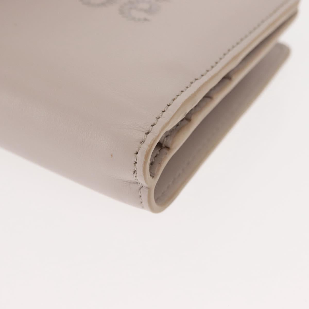 Chloe Sense Wallet Leather Ivory Auth 148477