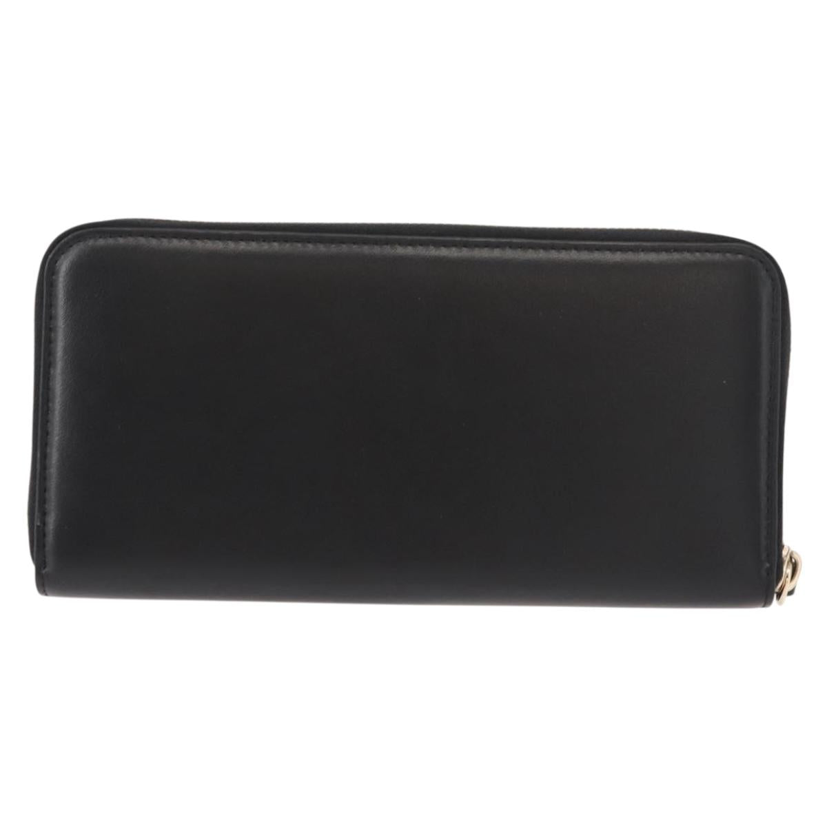 Chloe Sense Wallet Leather Black Auth 148478