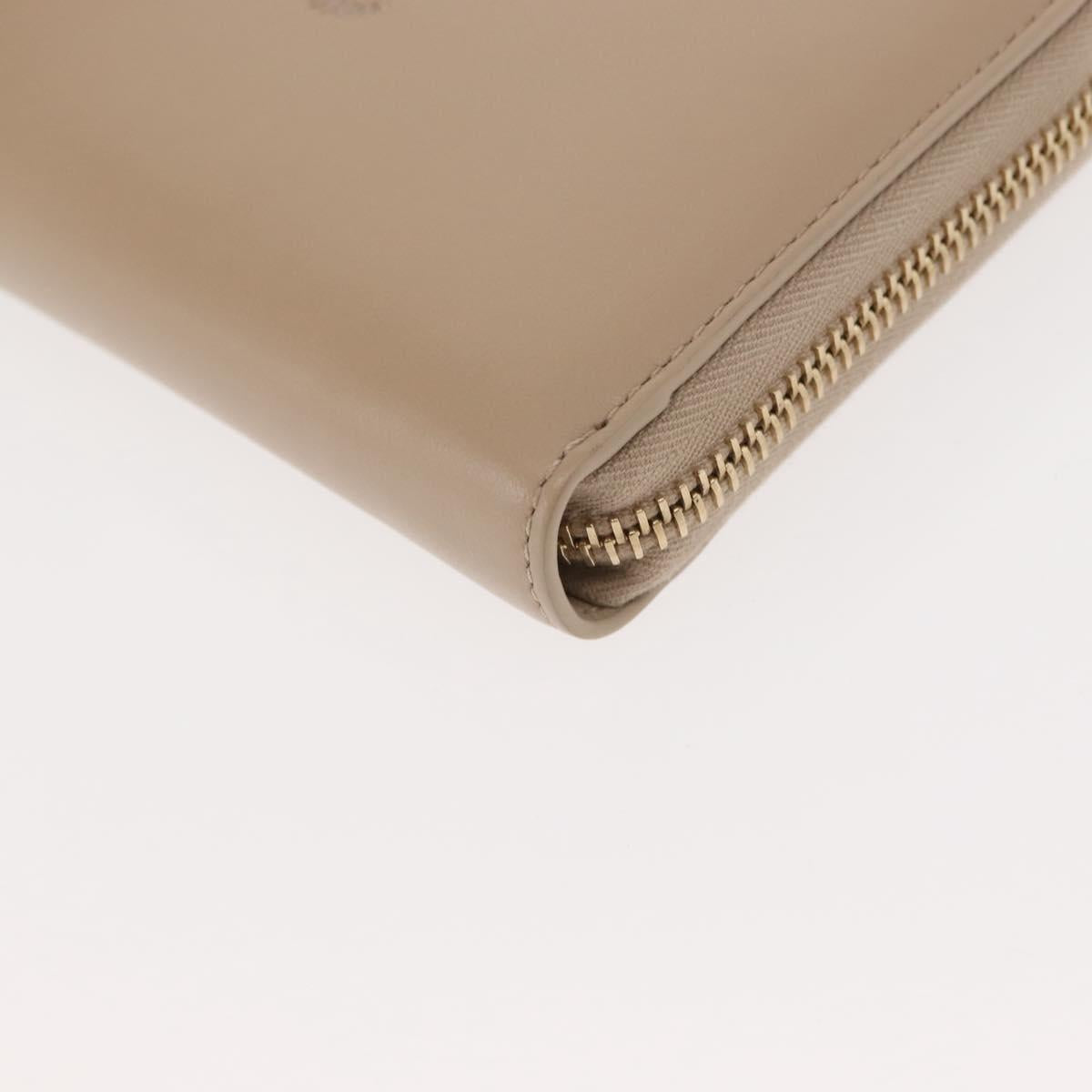 Chloe Sense Long Wallet Leather Beige Auth 148479