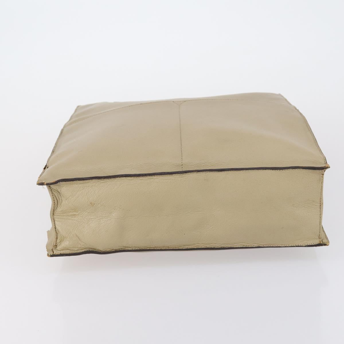 GUCCI GG Canvas Tote Bag Nylon Leather 2 Set Beige Auth 148483