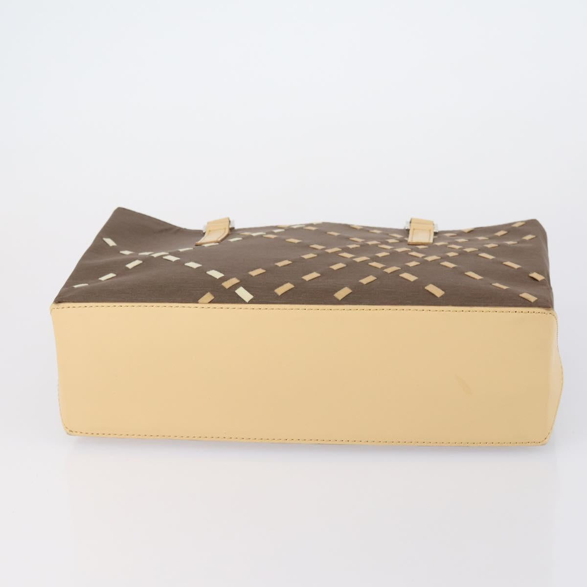 BURBERRY Nova Check Shoulder Bag Nylon Canvas 4 Set Beige Brown black Auth 148484