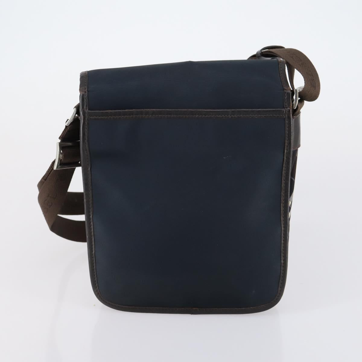 BURBERRY Nova Check Shoulder Bag Nylon Canvas 4 Set Beige Brown black Auth 148484