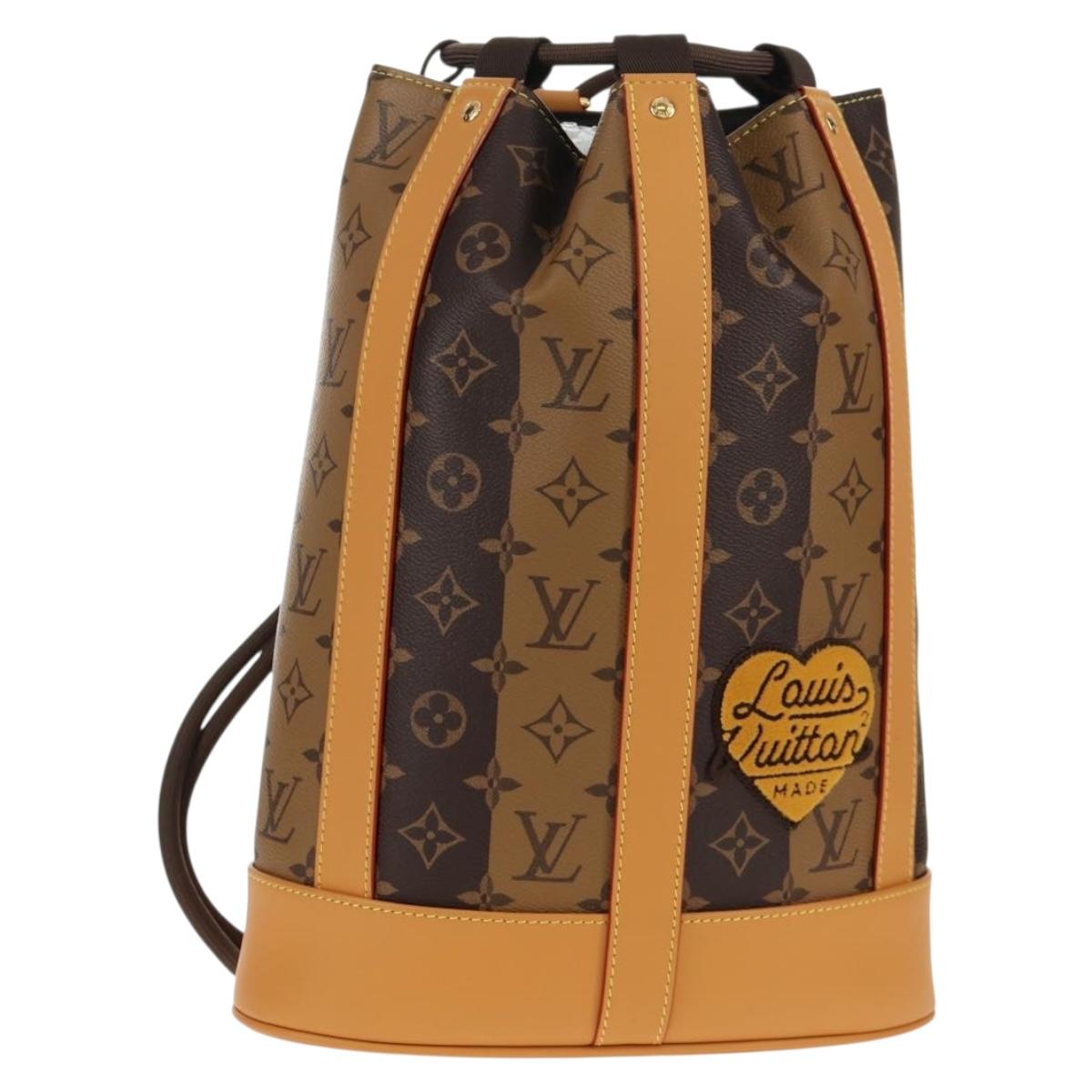 LOUIS VUITTON Eclipse Stripe LVxNIGO Randonnee Messenger Bag M45968 Auth 148521SM