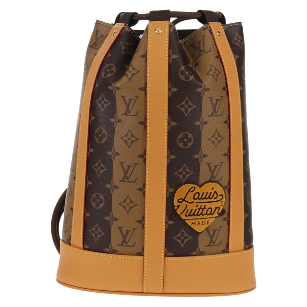 LOUIS VUITTON Eclipse Stripe LVxNIGO Randonnee Messenger Bag M45968 Auth 148521SM