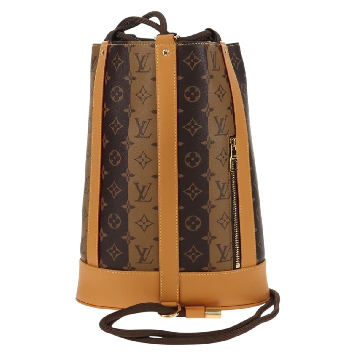 LOUIS VUITTON Eclipse Stripe LVxNIGO Randonnee Messenger Bag M45968 Auth 148521SM