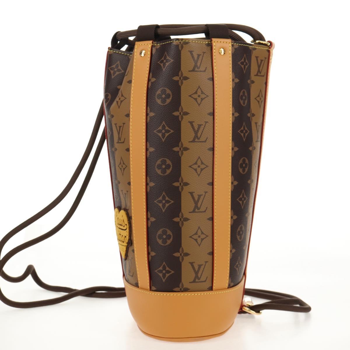LOUIS VUITTON Eclipse Stripe LVxNIGO Randonnee Messenger Bag M45968 Auth 148521SM