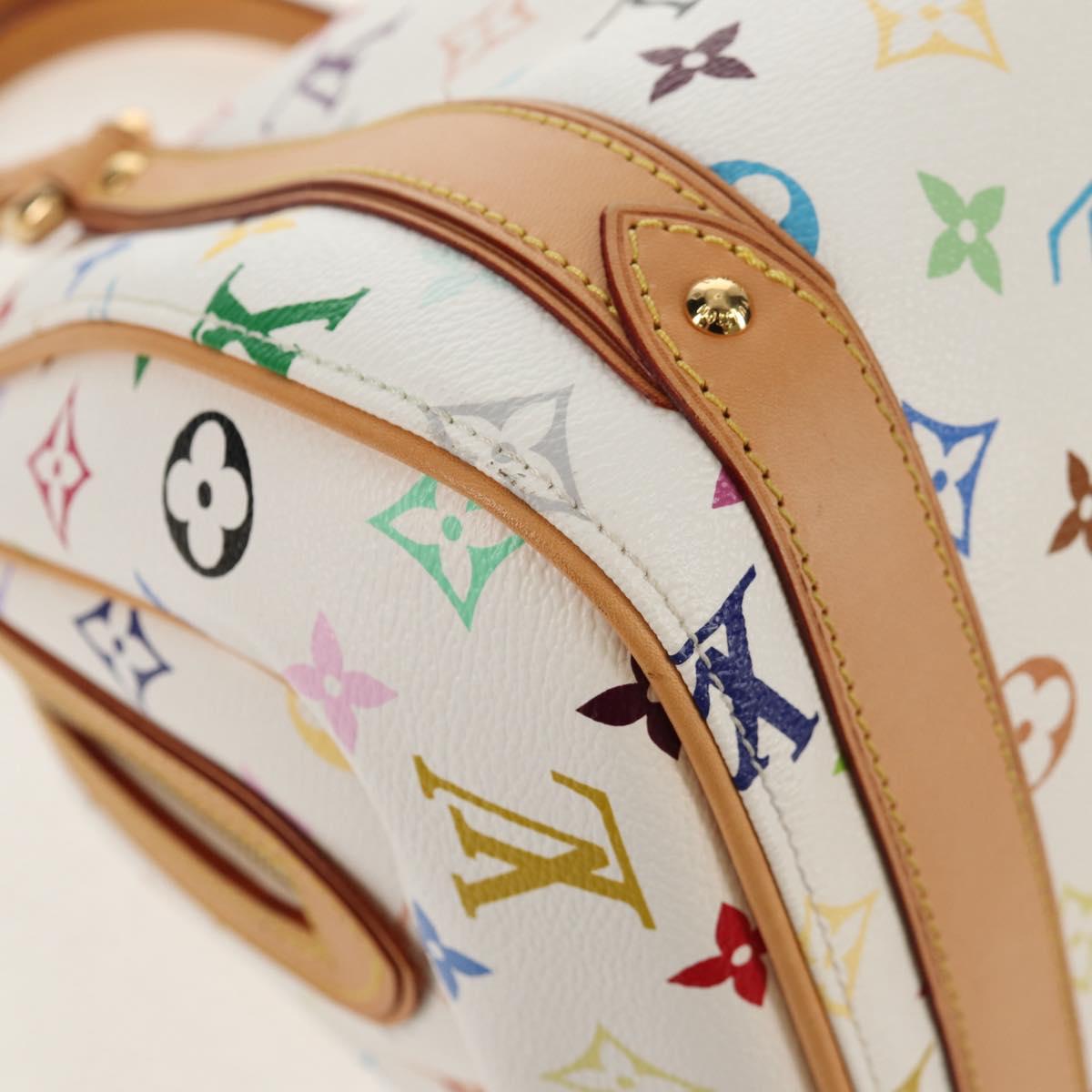LOUIS VUITTON Monogram Multicolor Priscilla Hand Bag White M40096 Auth 148523M