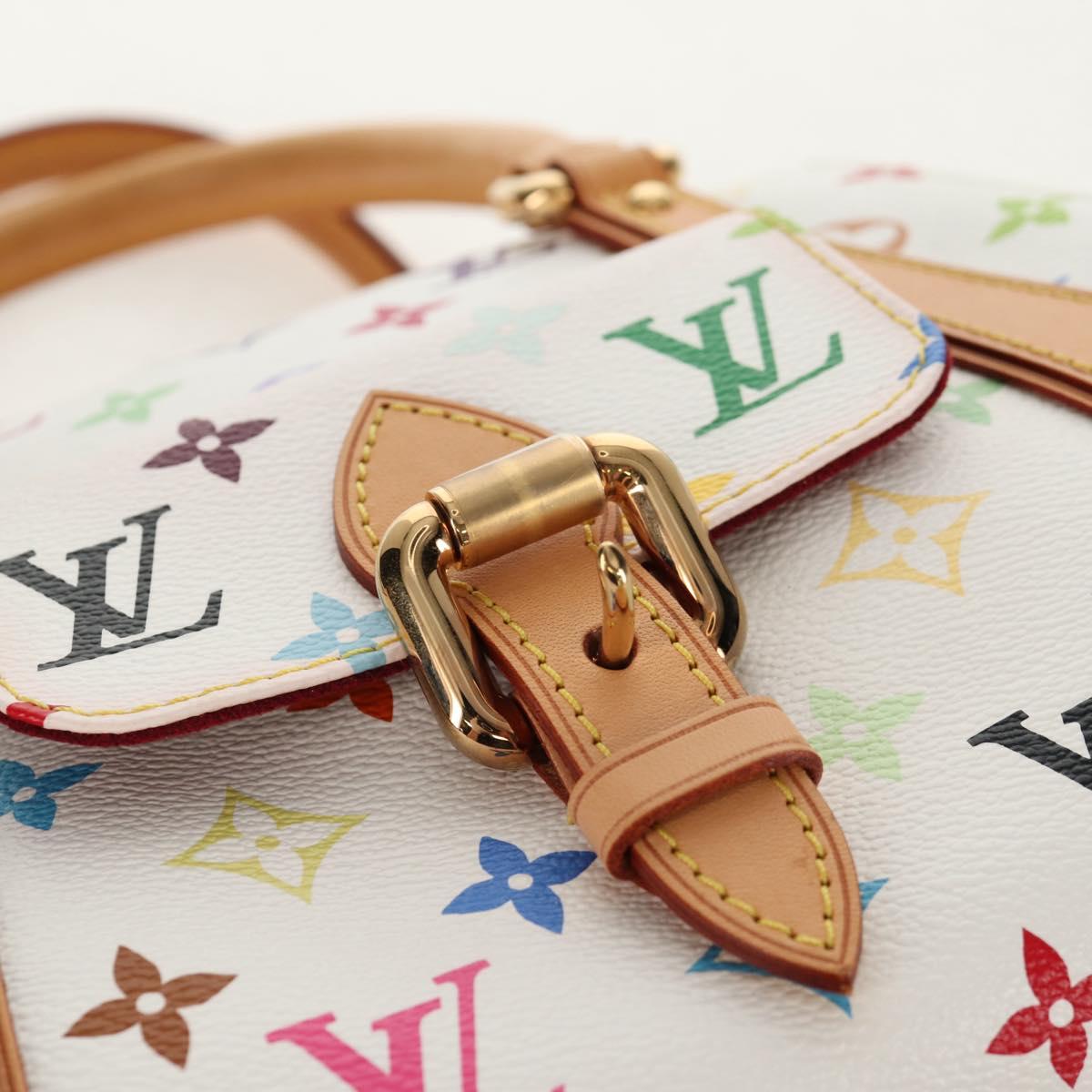 LOUIS VUITTON Monogram Multicolor Priscilla Hand Bag White M40096 Auth 148523M