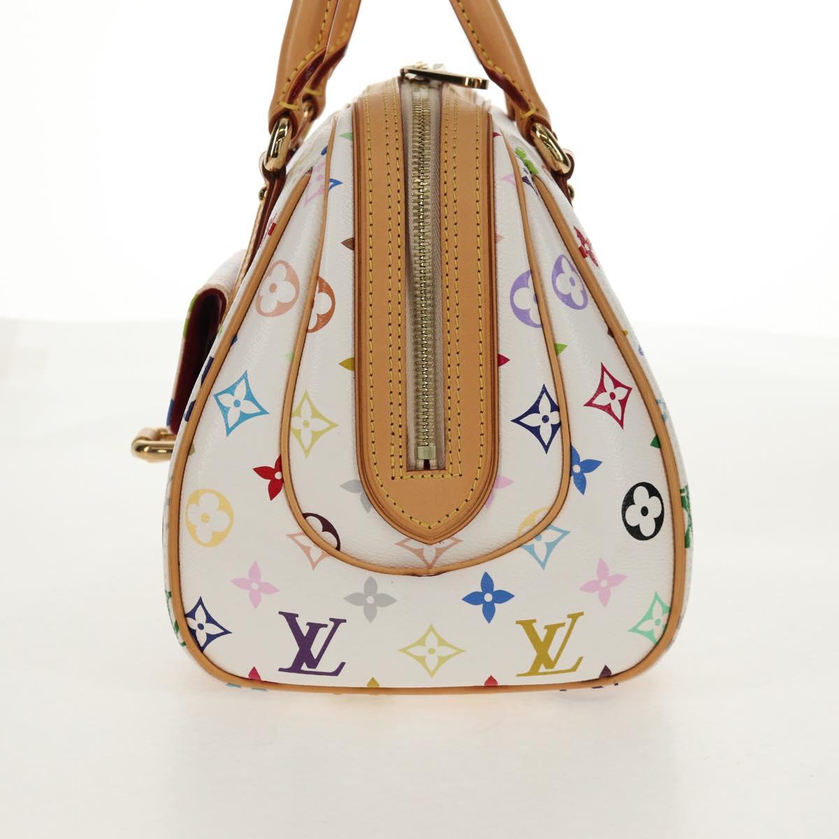 LOUIS VUITTON Monogram Multicolor Priscilla Hand Bag White M40096 Auth 148523M