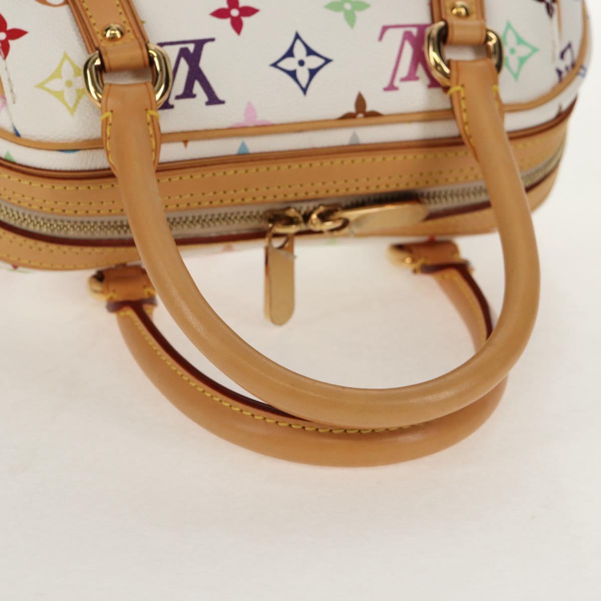 LOUIS VUITTON Monogram Multicolor Priscilla Hand Bag White M40096 Auth 148523M