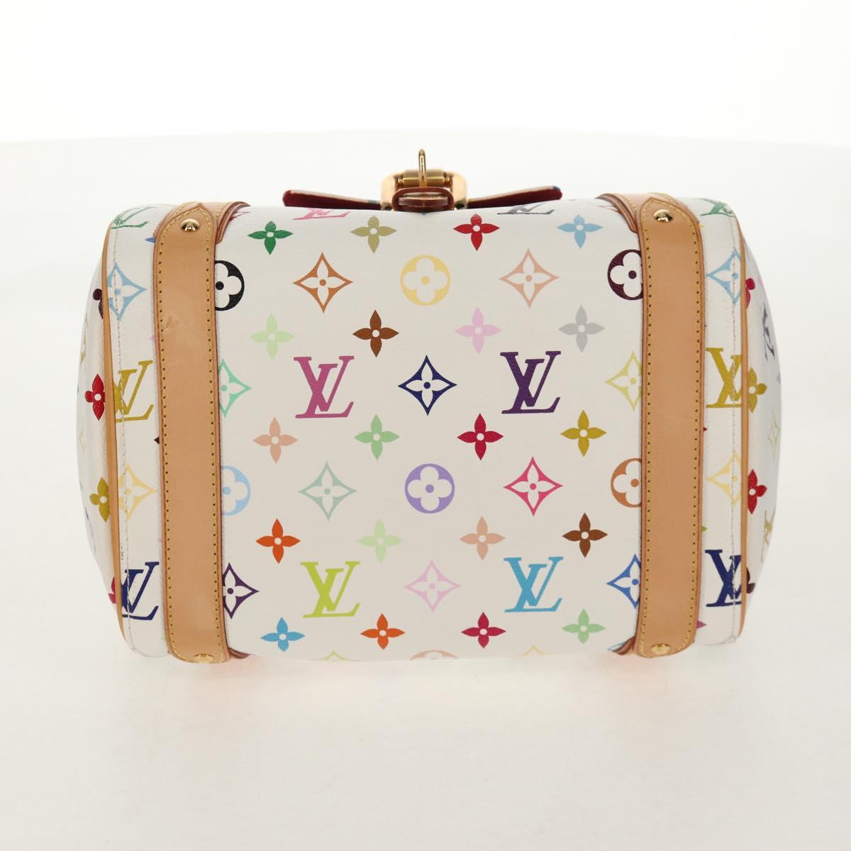 LOUIS VUITTON Monogram Multicolor Priscilla Hand Bag White M40096 Auth 148523M