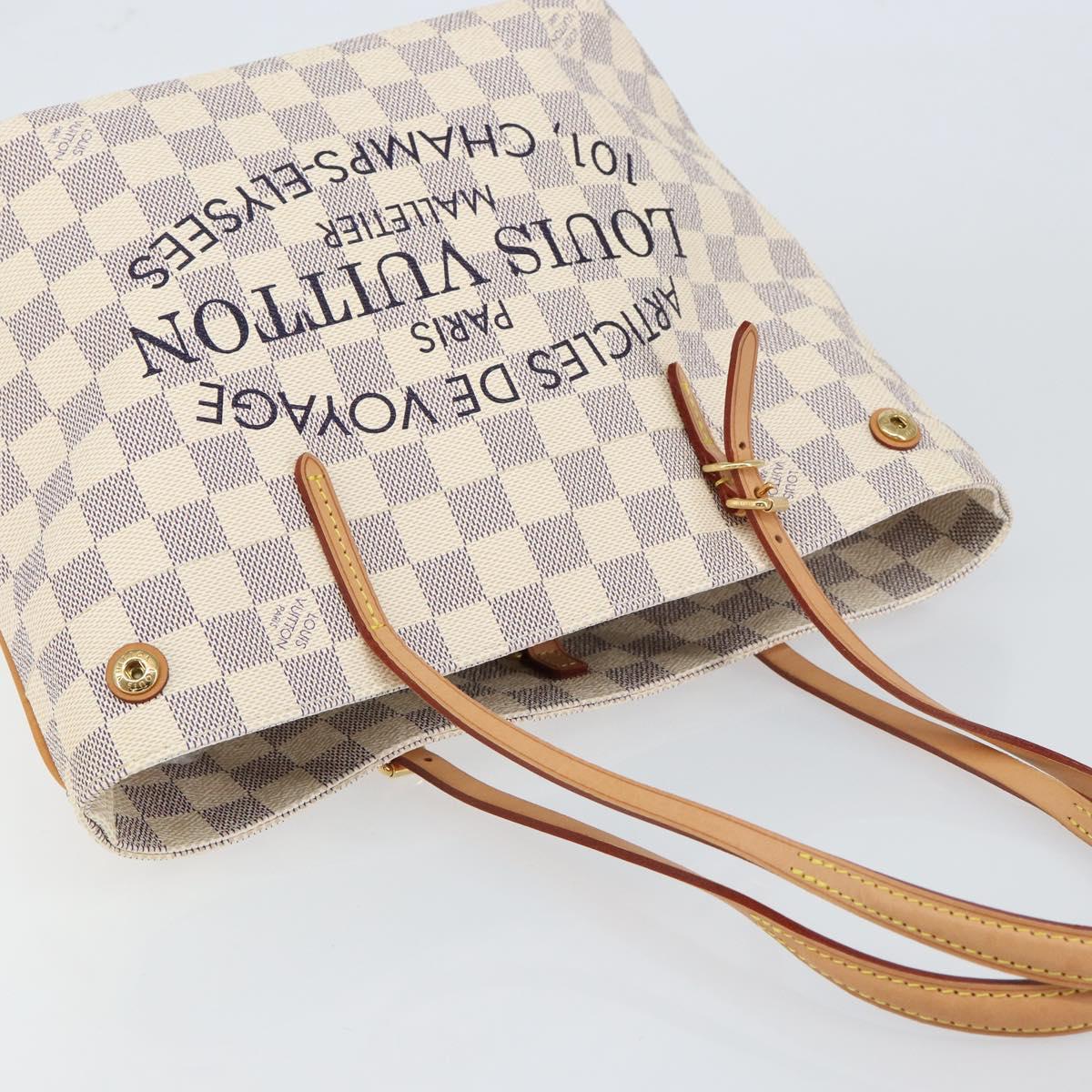 LOUIS VUITTON Damier Azur Cabas PM Tote Bag N41376 LV Auth 148525V