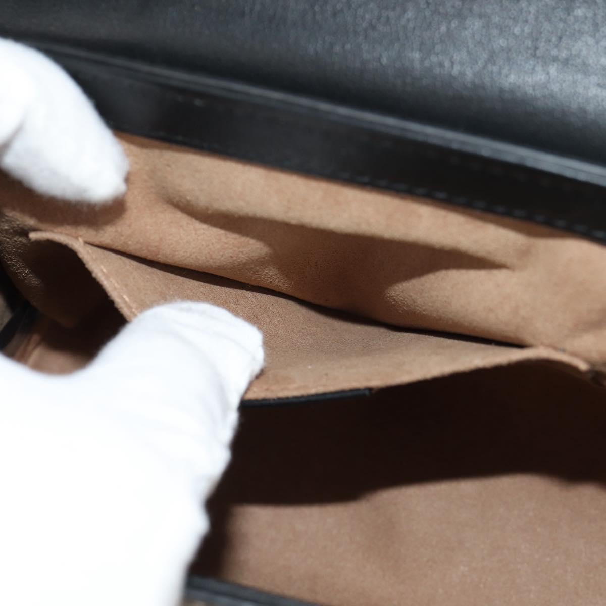 GUCCI GG Supreme Chain Shoulder Bag PVC Beige Gold 409487 Auth 148528M