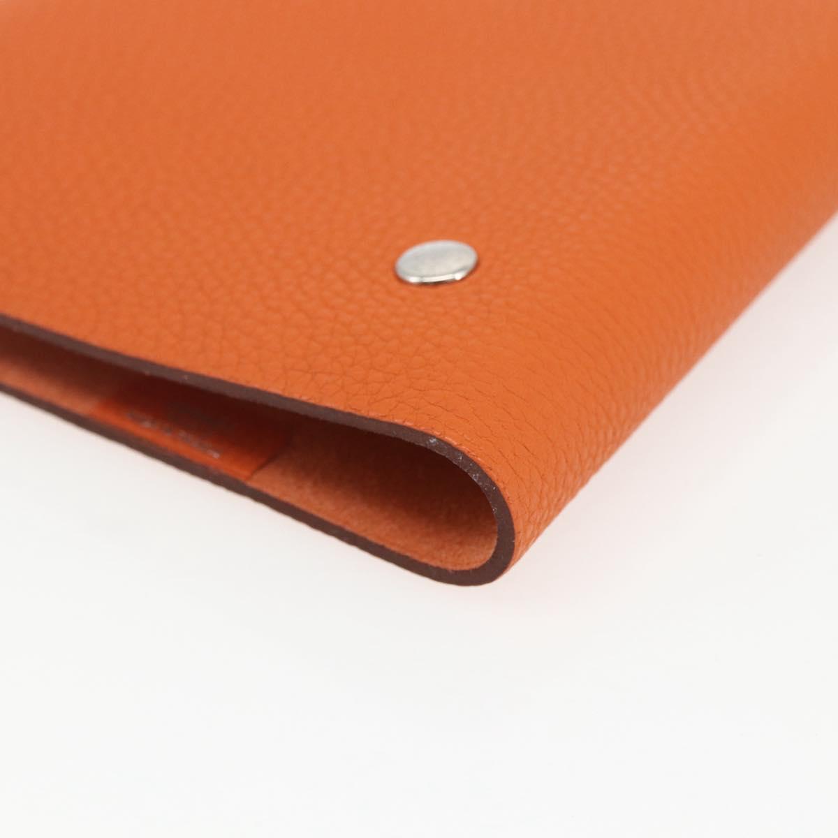 HERMES Note Planner Leather Orange Auth 148559M