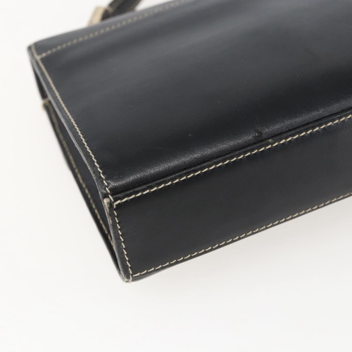 GUCCI Shoulder Bag Leather Black Gold 001 4214 Auth 148566