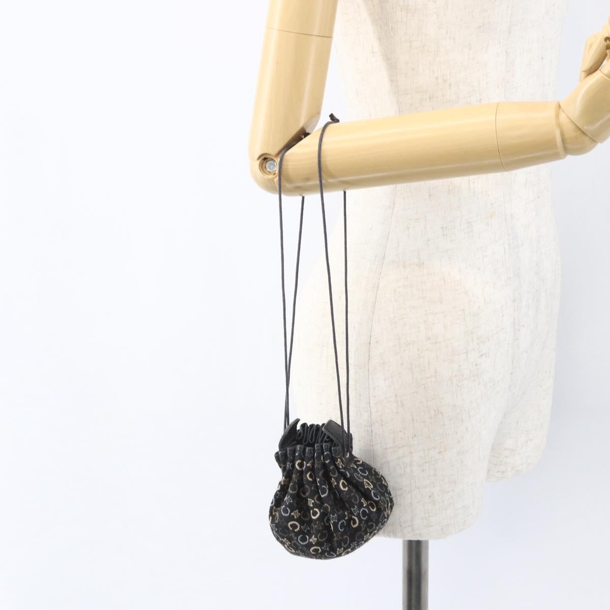 CELINE C Macadam Canvas Purse Pouch Navy Auth 148573V
