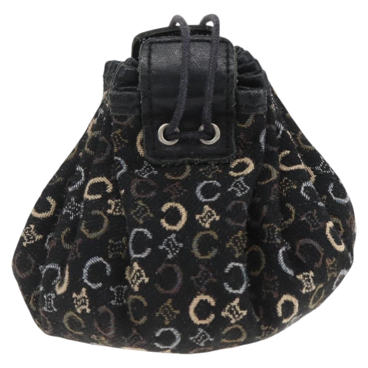CELINE C Macadam Canvas Purse Pouch Navy Auth 148573V